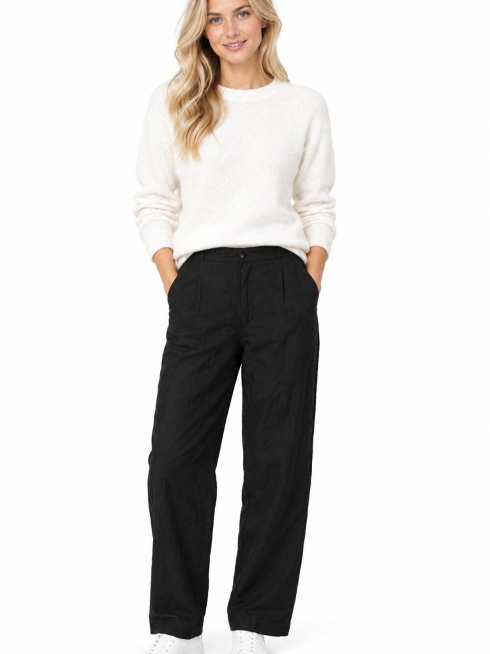 Vintage Liz Claiborne Collection High Rise Black Textured Trouser Pants Size 10